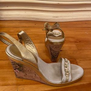 Coach wedge sandals size 10B